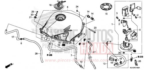 SERBATOIO CARBURANTE/POMPA CARBURANTE CBR500RAF di 2015